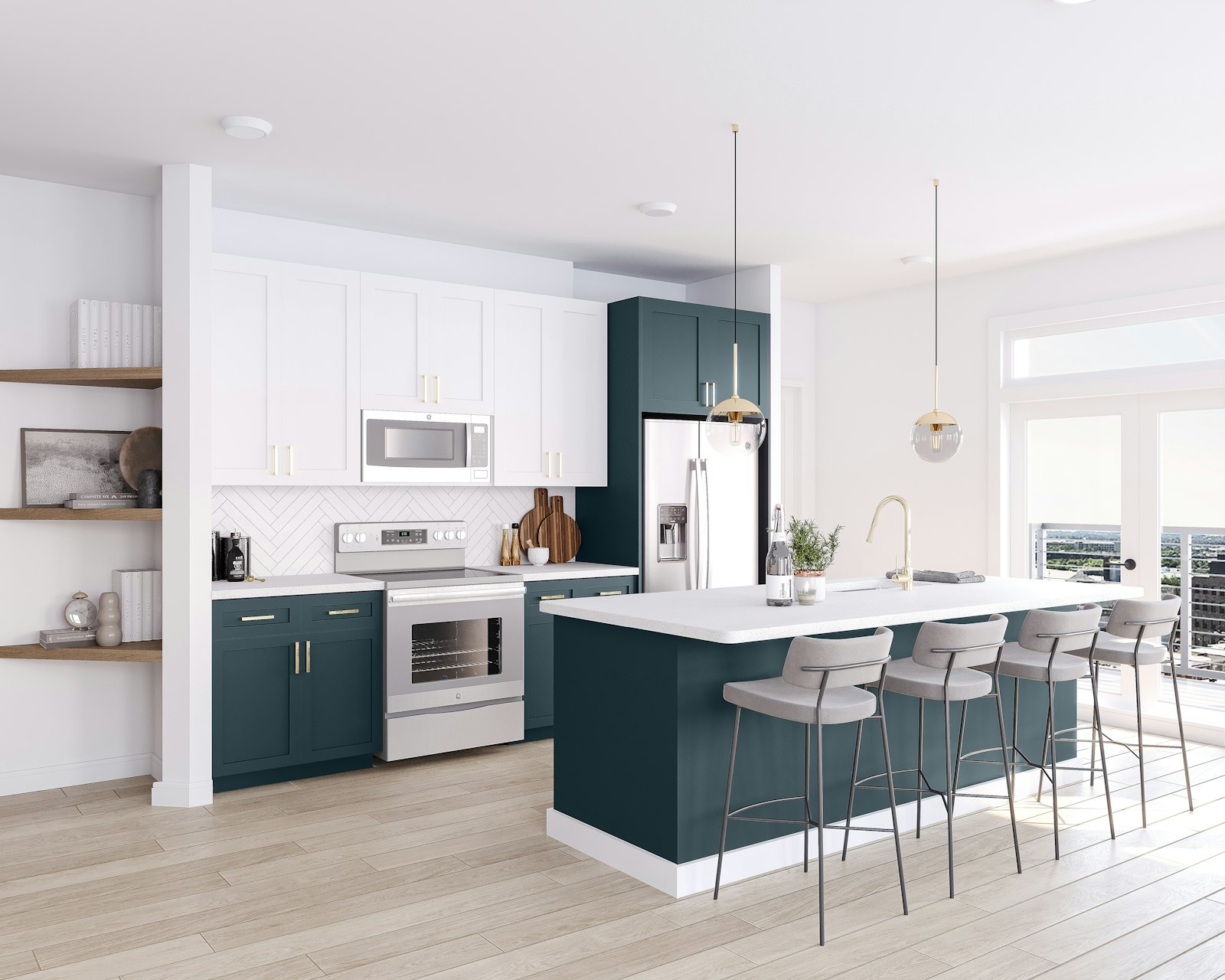 La Cornue Range Château 120 Dual-Fuel Brass