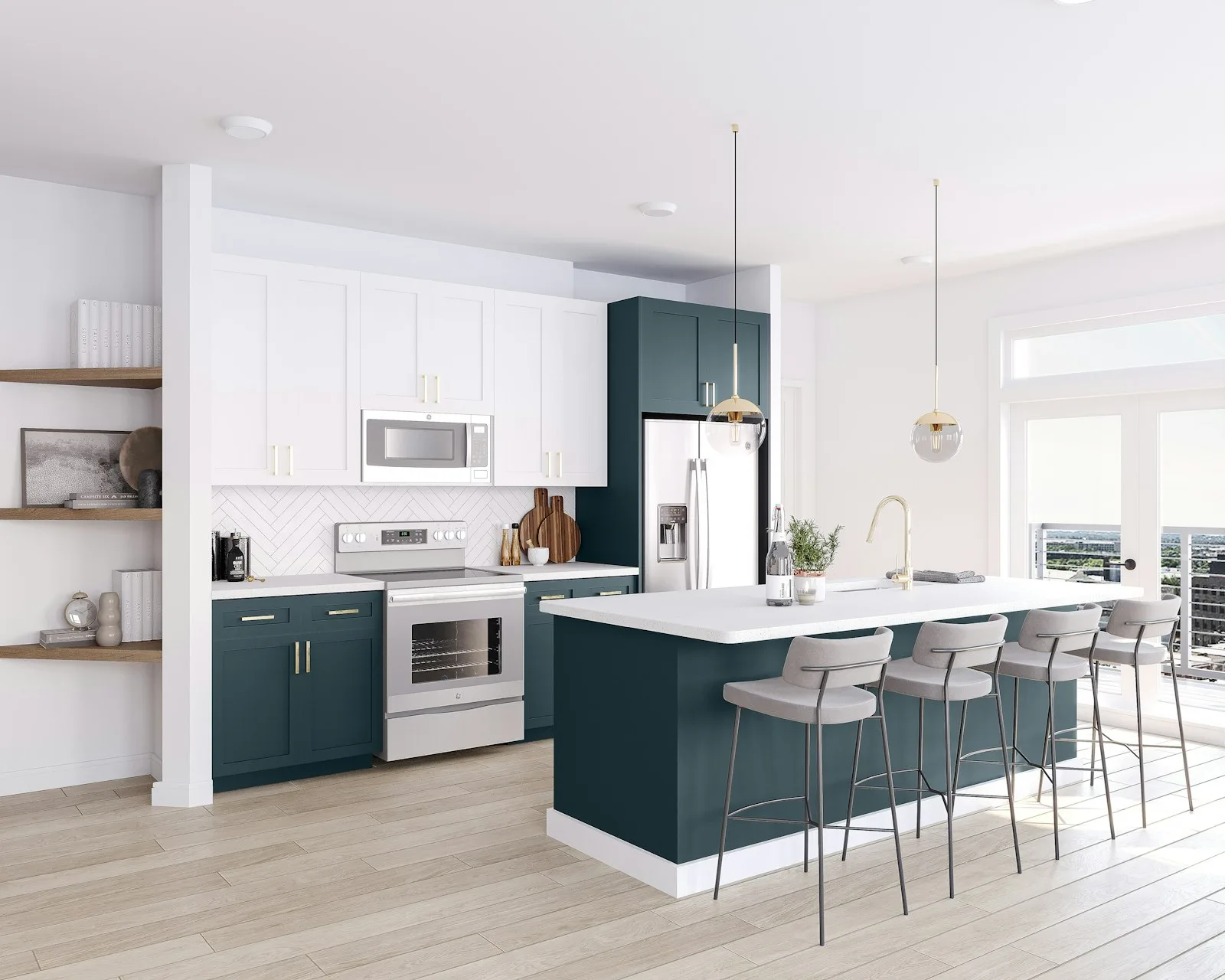 La Cornue Range Château 120 Dual-Fuel Brass